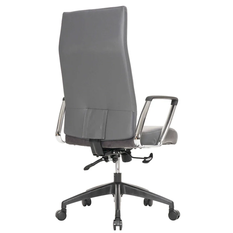 LeisureMod Hilton Modern High Back Leather Conference Office Chair