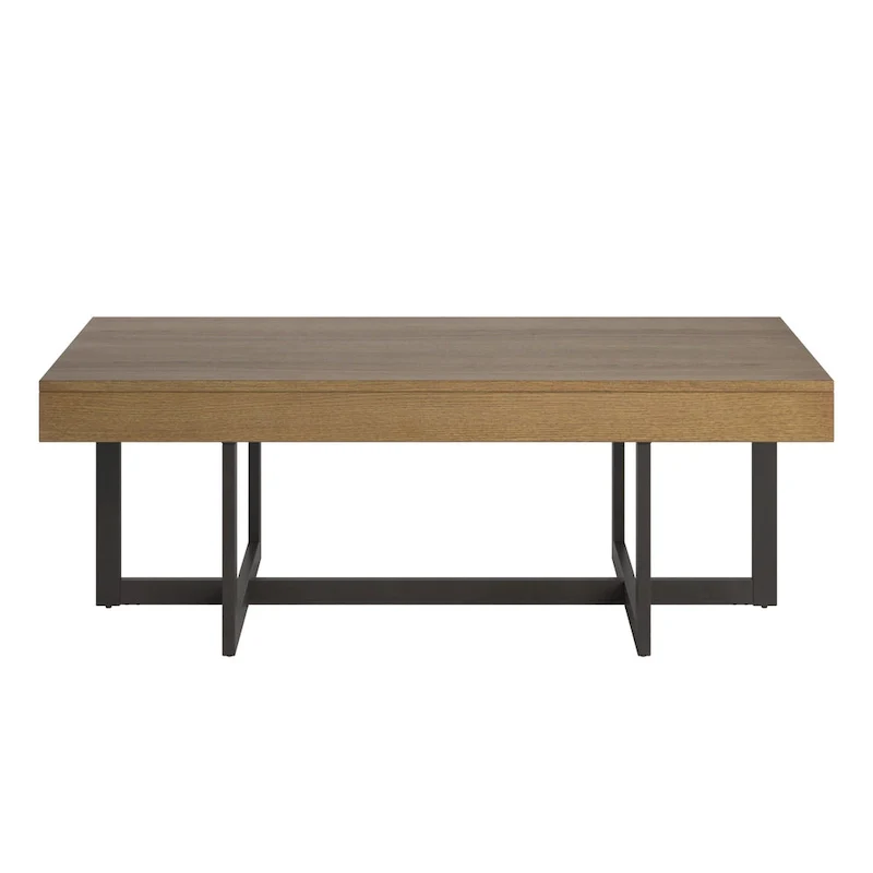 Eldersley Wood Finish Coffee Table with Two Drawers by iNSPIRE Q Modern