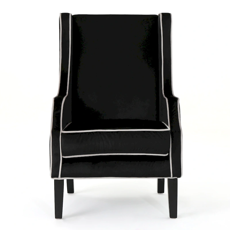25.9 High Back Velvet Club Chair with Wide Backrest