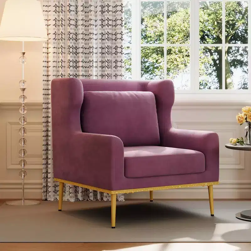 Christopher Knight Home Galina Modern Velvet Armchair with Pillow