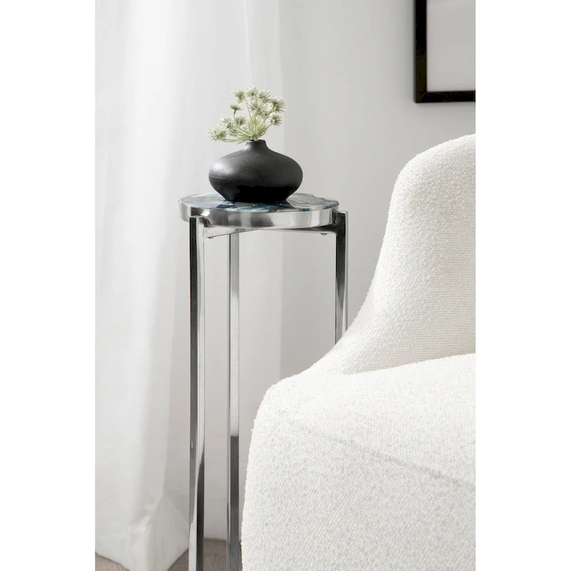 Kate and Laurel Aguilar Glam Drink Table - 9x9x23