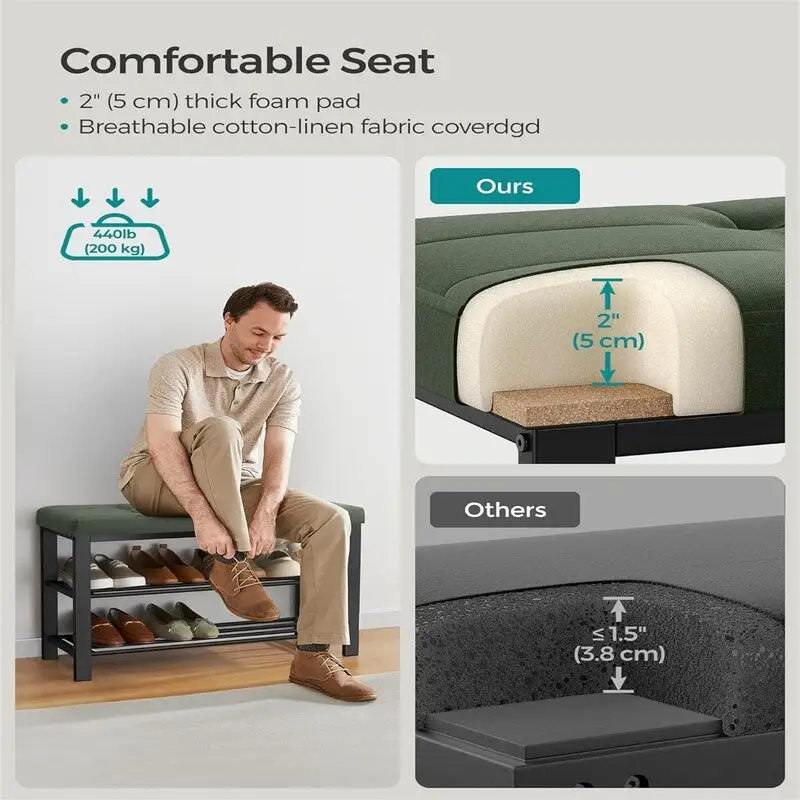 Entryway Bench with Cushion - 12.2