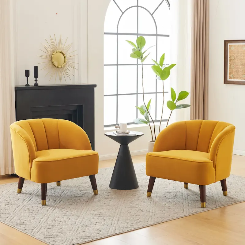 Mokena Modern Upholstered Club Chair (Set of 2) by Christopher Knight Home