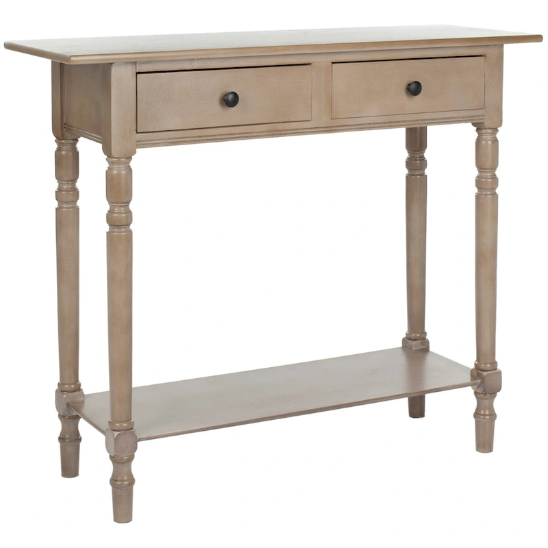 SAFAVIEH Arvilla Grey 2-Drawer Console Table - 37.8 x 13 x 31.9 - 38Wx13Dx32H