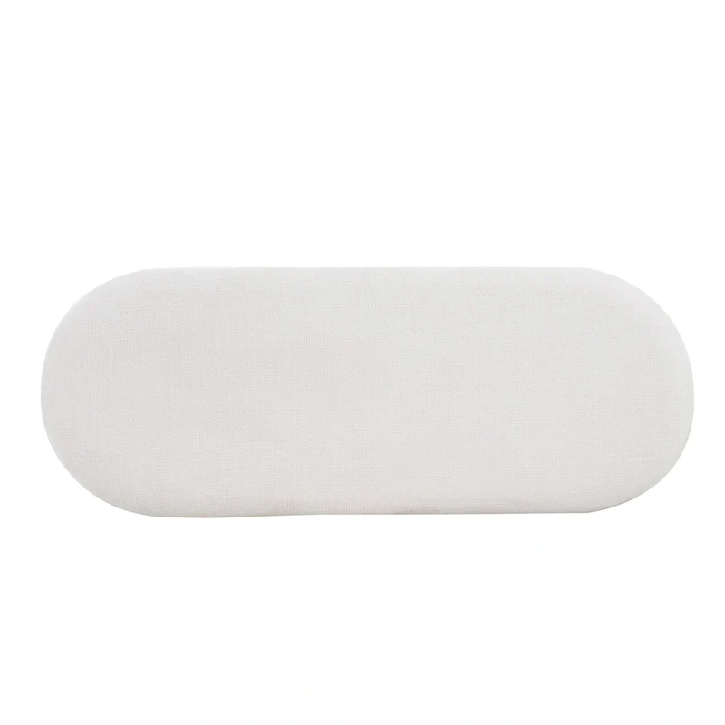 Christopher Knight Home - Nathan Upholstered Dining Bench, 2-Step Assembly Entryway & Bedroom Ottoman with Black Iron Legs