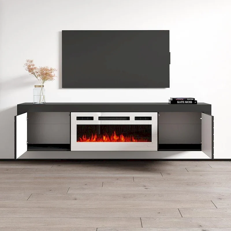 Dia WH-EF Electric Fireplace 71 TV Stand