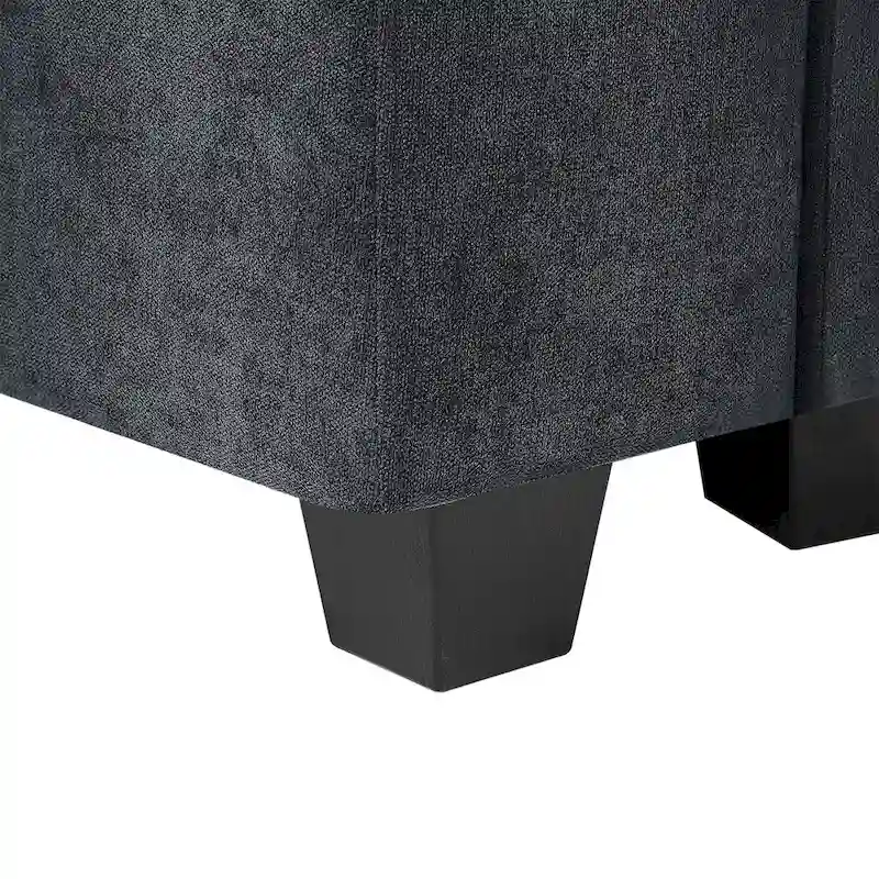 Modern Convertible Large L-shaped Feather Filled Sectional Sofa with Reversible Chaise - 129.9W x 72D x 31.5H