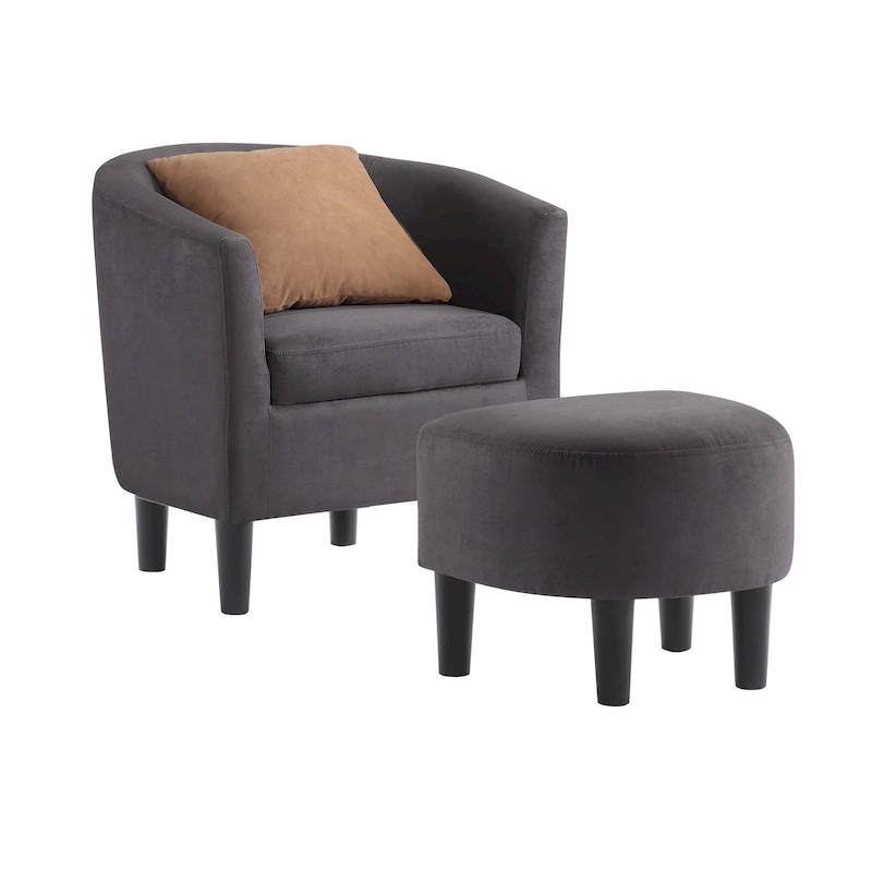 Convenience Concepts Take a Seat Churchill Accent Chair with Ottoman
