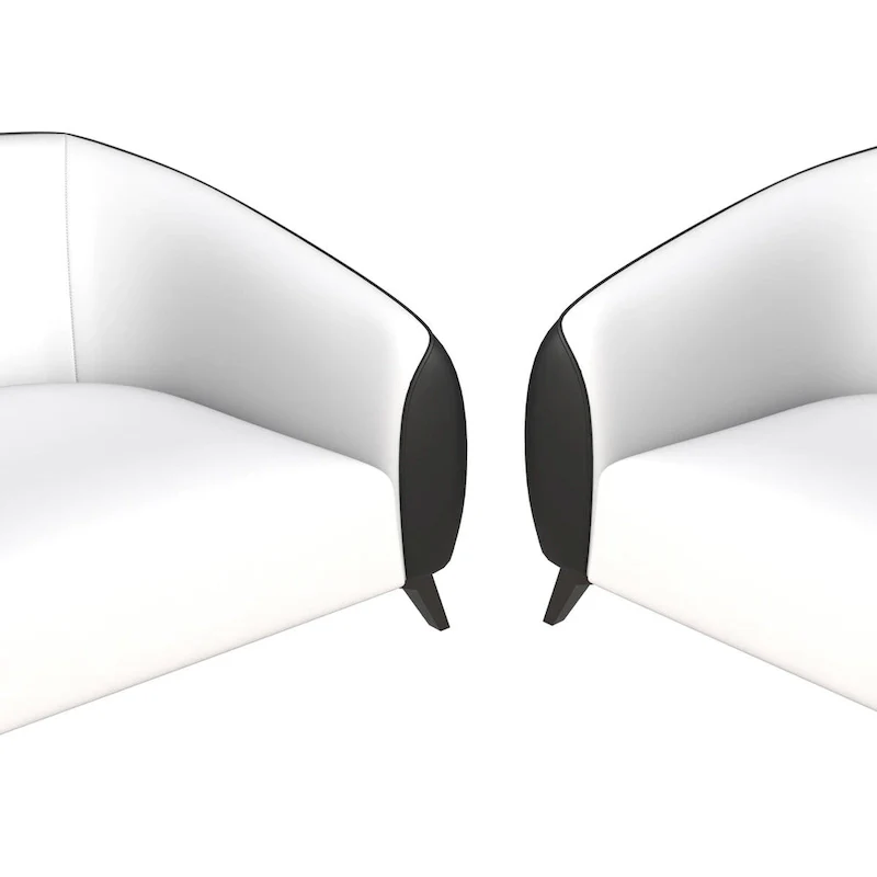 3-Piece Modern Sofa Set with Vegan Leather, Solid Wood Frame, Steel Legs, Foam Cushions for Living Room