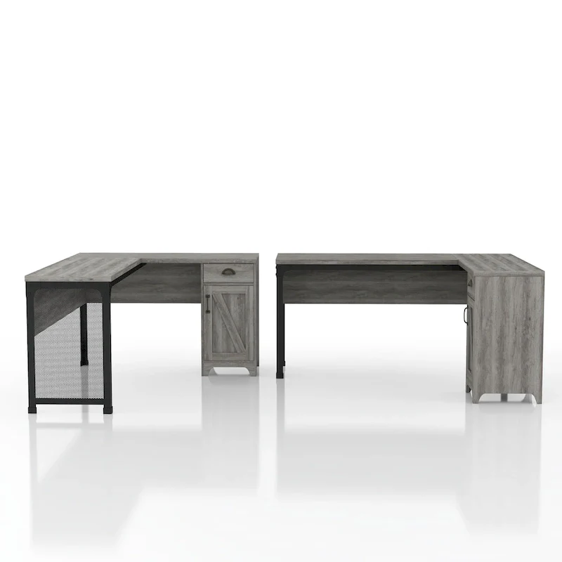 Farmhouse 61-inch L-shape Desk