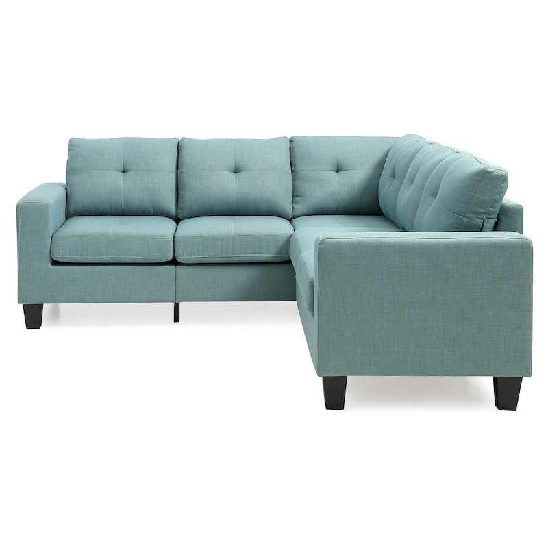 Newbury 82 in. W 2-piece Polyester Twill L Shape Sectional Sofa - 32L x 82W x 35H