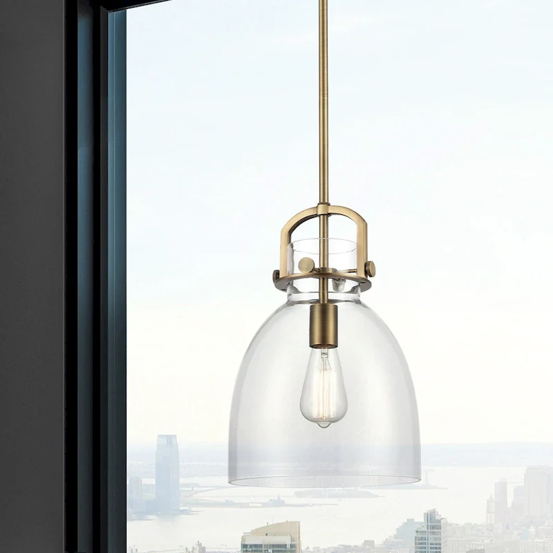 Innovations Lighting Newton Bell - 1 Light 10  Stem Hung Pendant