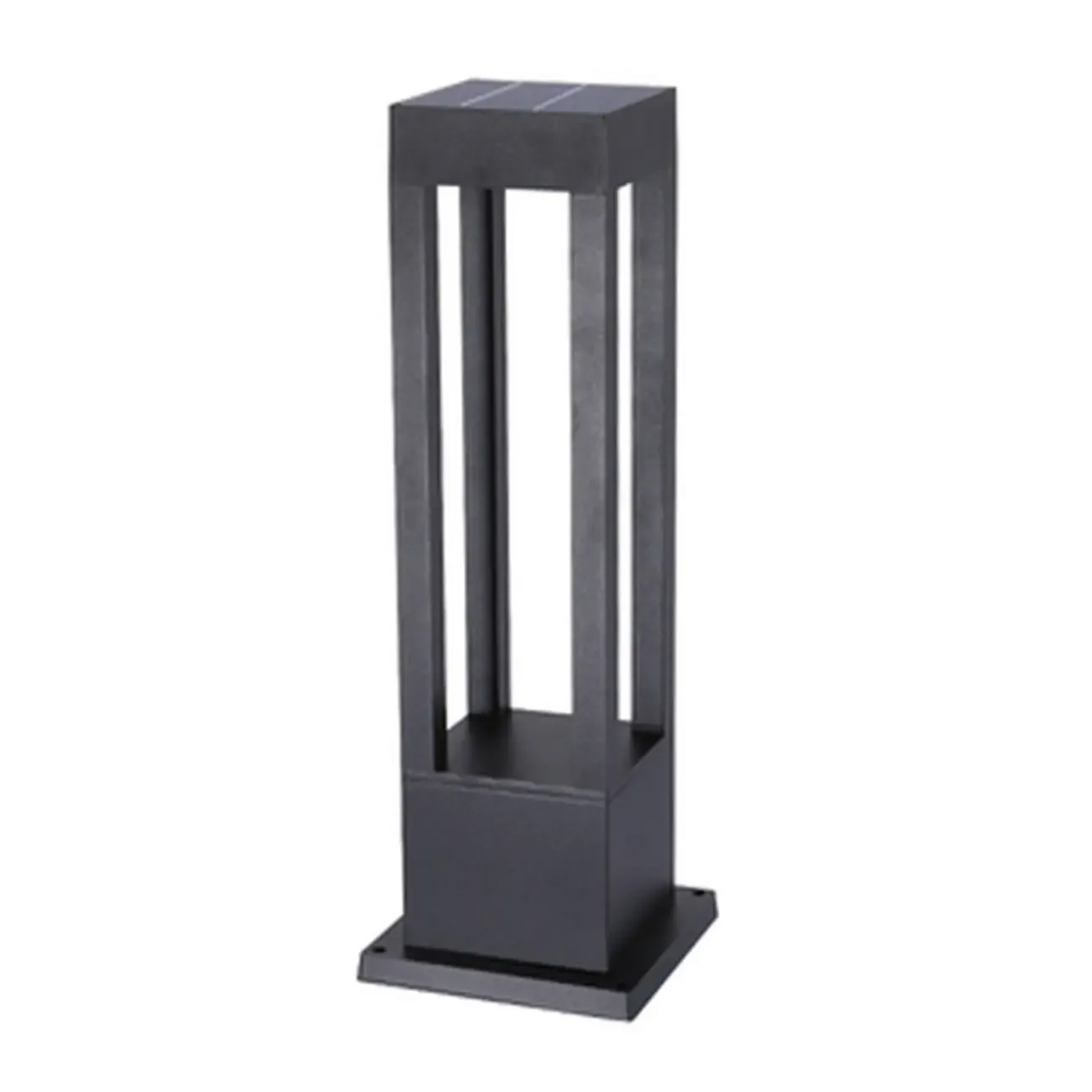 Metal Black Rectangle Frame Patio Post Cap Light