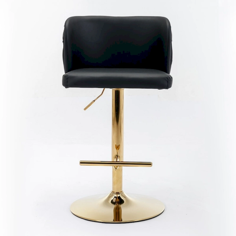 Modern Upholstered Bar Stools with the whole Back Tufted Swivel Barstools Adjusatble Seat Height
