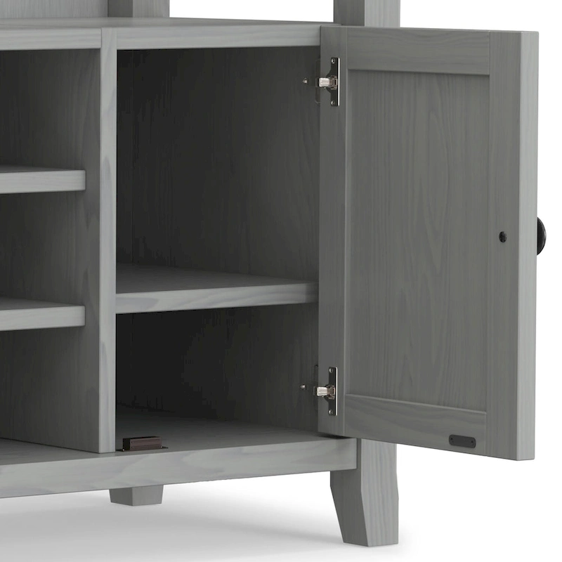 WYNDENHALL Halifax 54 inch Wide Solid Wood Transitional TV Stand - 54 W x 18.9 D x 31.9 H