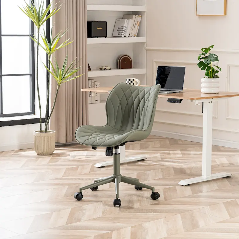 Swivel Armless Desk Chair Office Chairs Makeup Vanity Chair