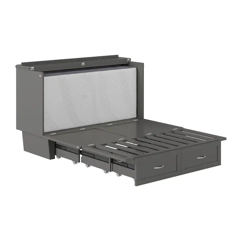 Chelsea Queen Murphy Bed Chest with Mattress