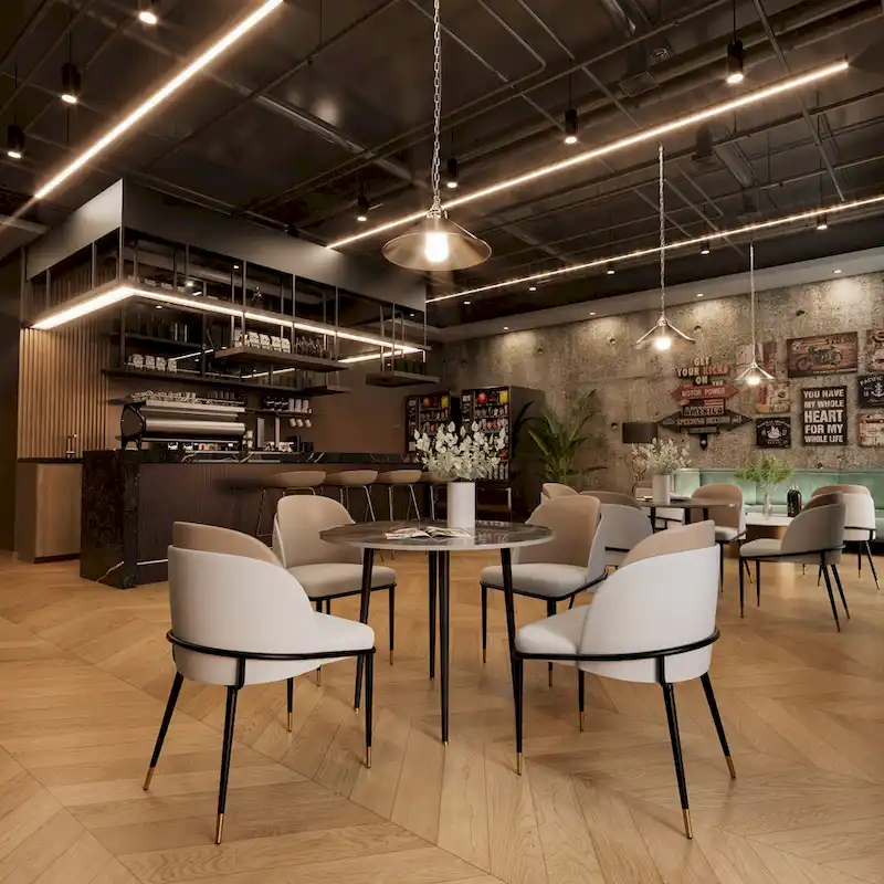 Set of 2 Microfiber Leather Upholstered Dining Chairs with Metal Legs - 20x21x32