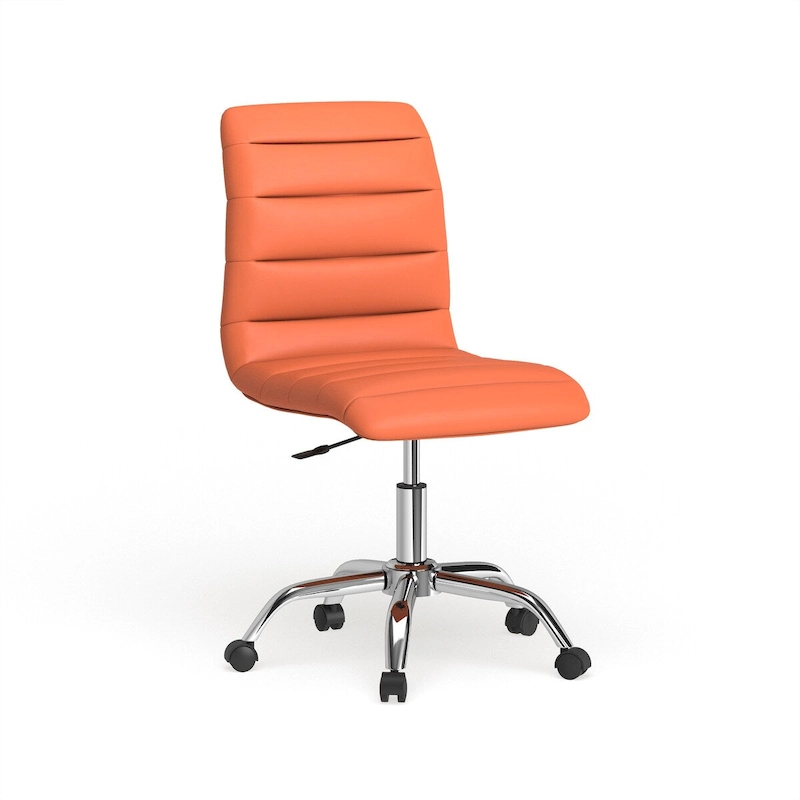Ripple Armless Mid Back Vinyl Office Chair