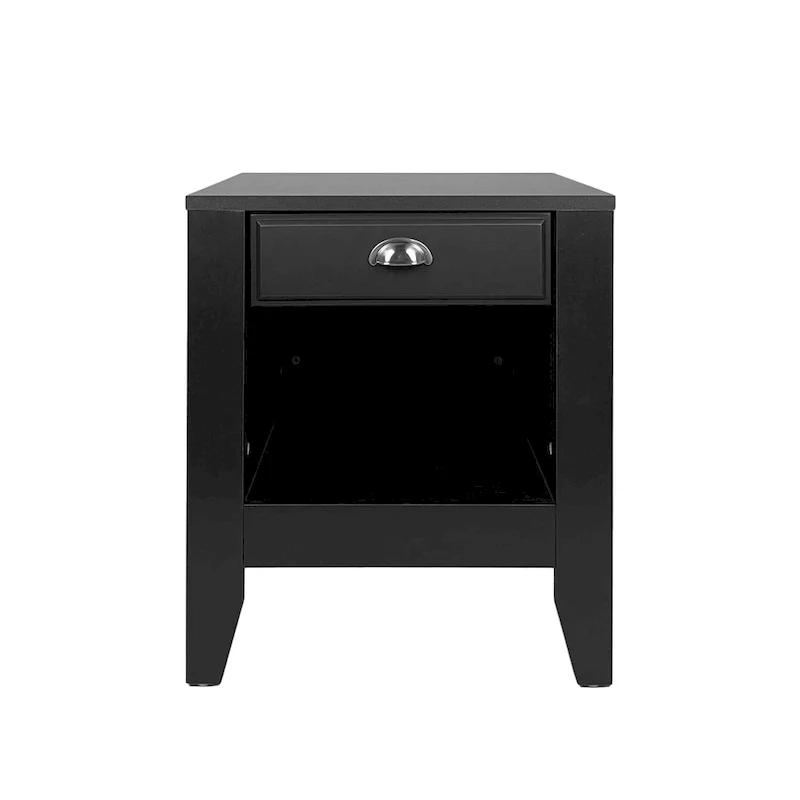 Faux Wood Nightstand with Drawer (Set of 2) by