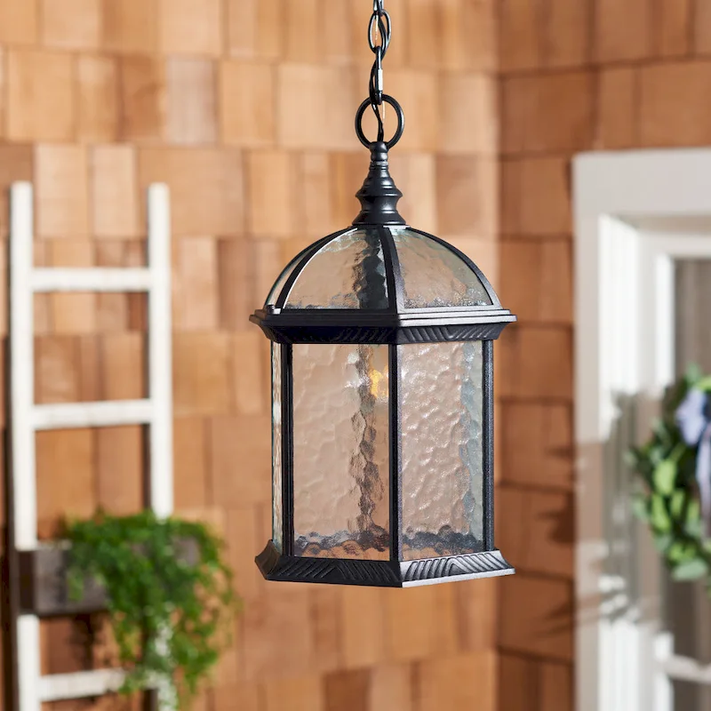 SAFAVIEH Lighting Kerana 10  Modern & Contemporary Outdoor Pendant - 10  W x 16  D x 9  H - Oil Rubbed Bronze - 10Wx16Dx9H