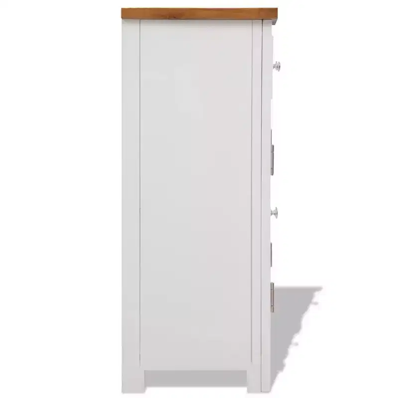 vidaXL Sideboard 35.4x13.2x32.7 Solid Oak Wood