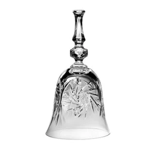 Majestic Gifts Hand Cut Crystal Bell- 6.25  Height- Made in Europe