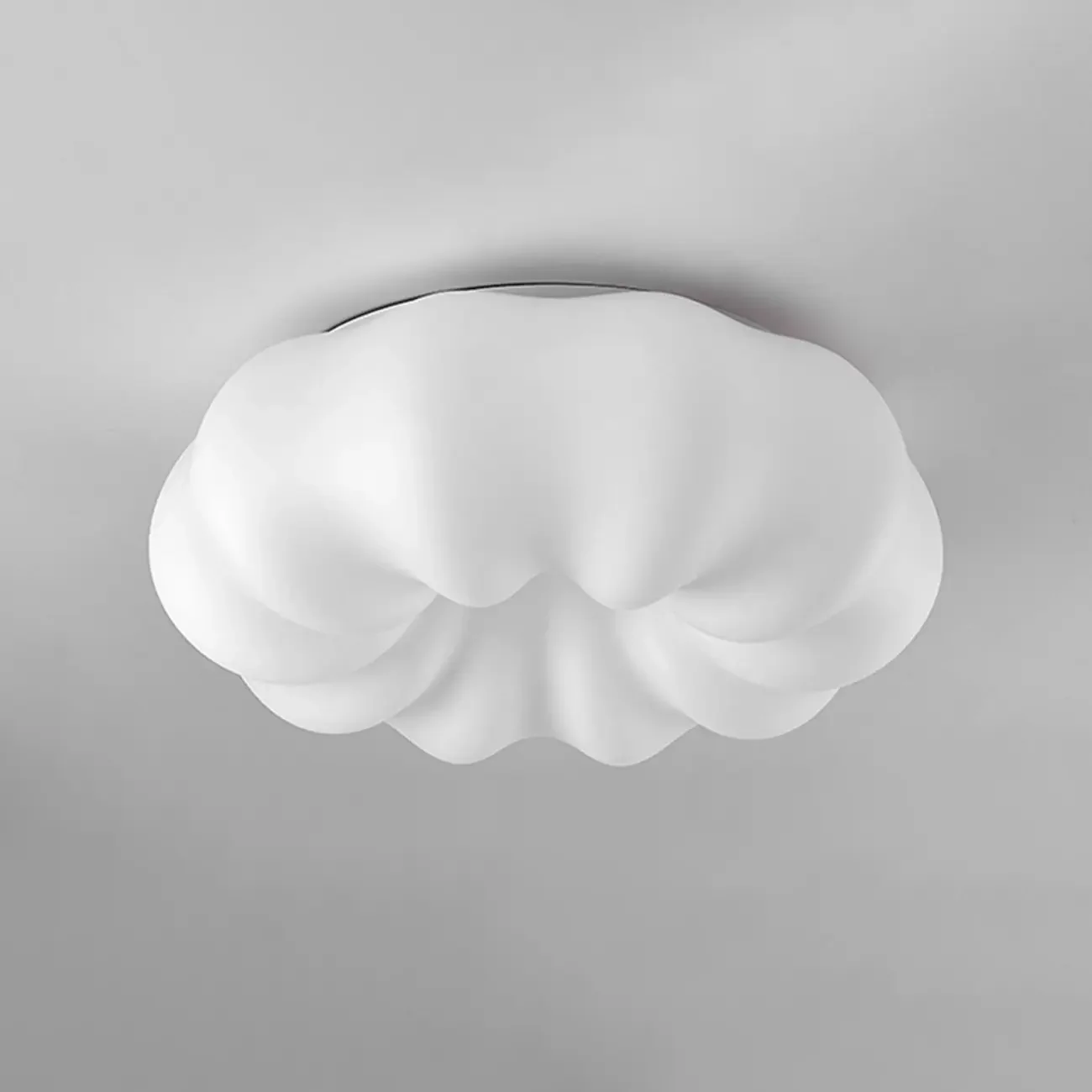 Modern White Geometric LED Dimmable Flush Mount Ceiling Light