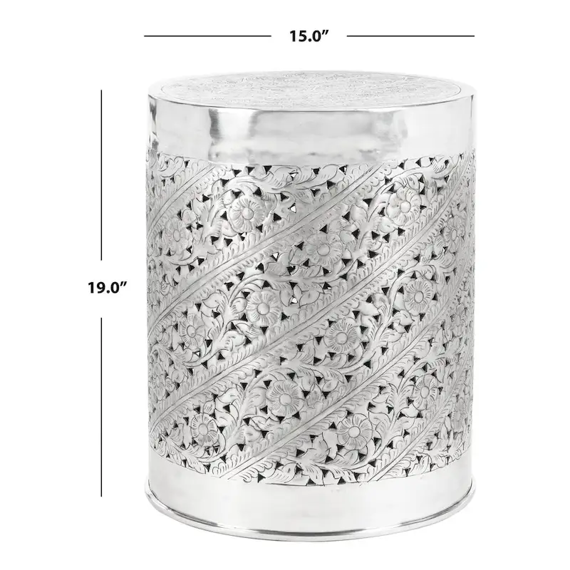 SAFAVIEH Dianna End Table - Silver - 15 x 15 x 19 - 15Wx15Dx19H