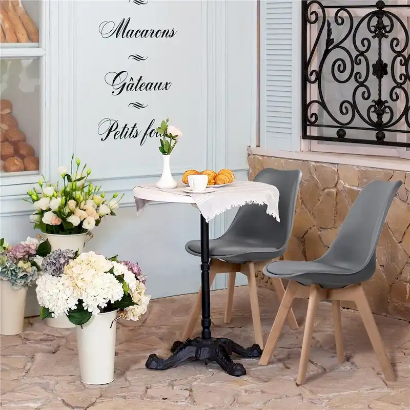 Yaheetech Set of 4 Dining Chairs with Modern Soft Padded