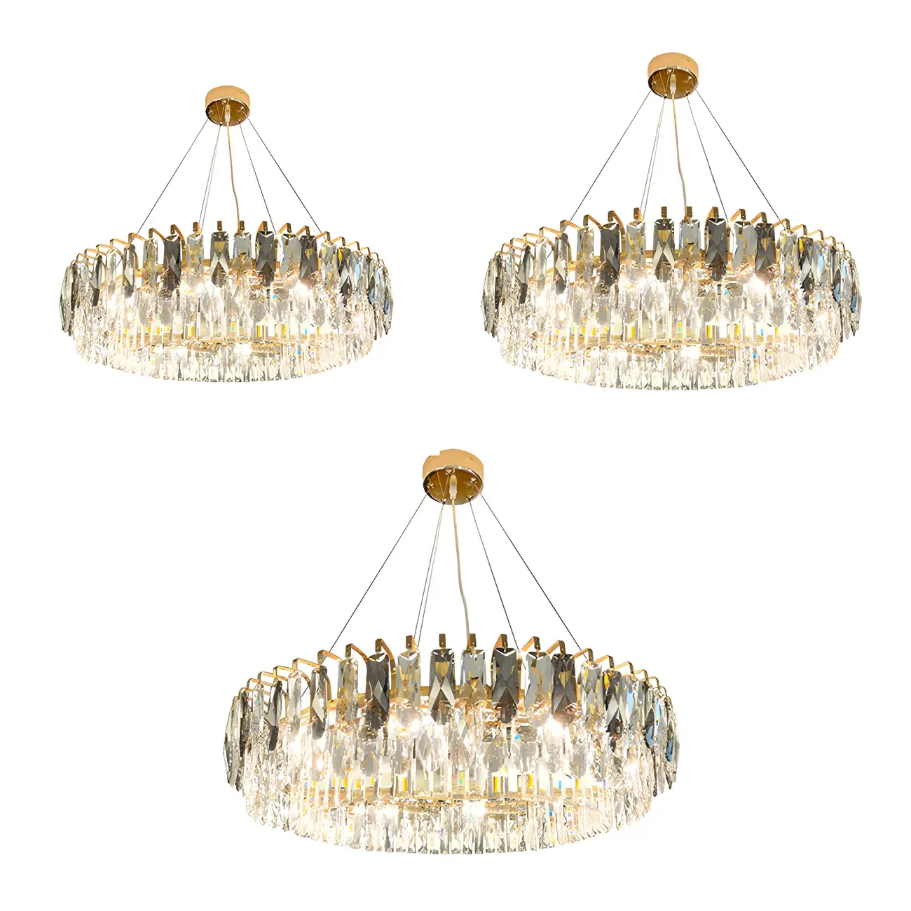 Elegant Modern Oval Clear Crystal Chandelier