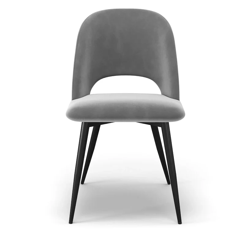 Velvet Side Chair Black Legs (Set of 2)