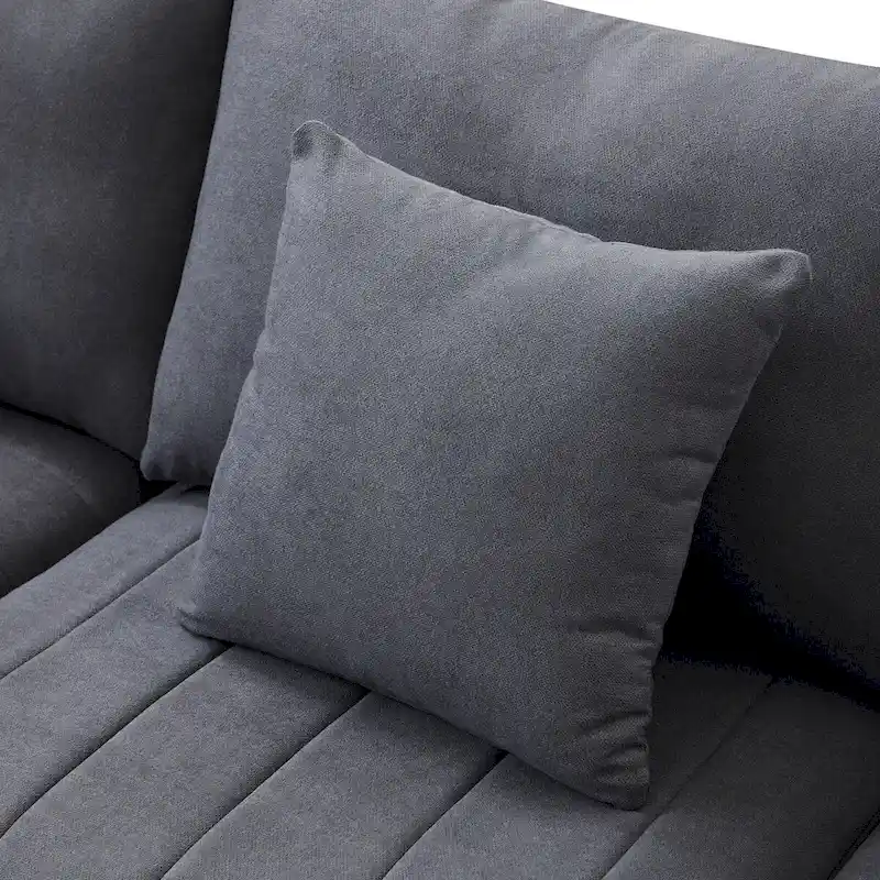 Modern Sectional Sofa with Vertical Stripes