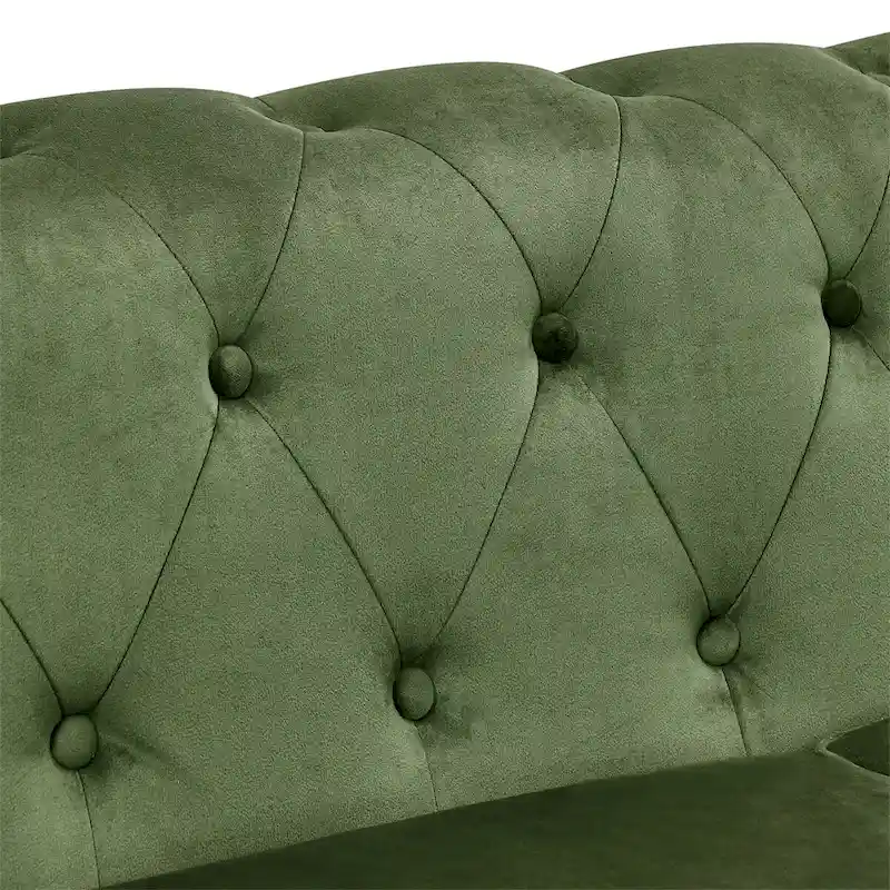 Large Sofa,Velvet Sofa Three-seat Sofa Tufted Chesterfield Settee Sofa