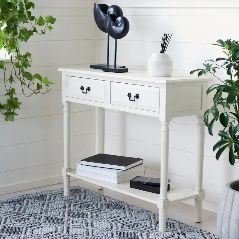 Justina 2-Drawer Console Table - 35.5 W x 13 L x 29.5 H - 36Wx13Dx30H