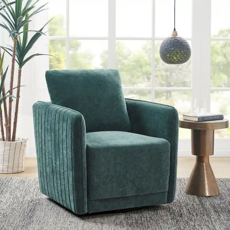 Madison Park Paloma Upholstered 360 Degree Swivel Chair