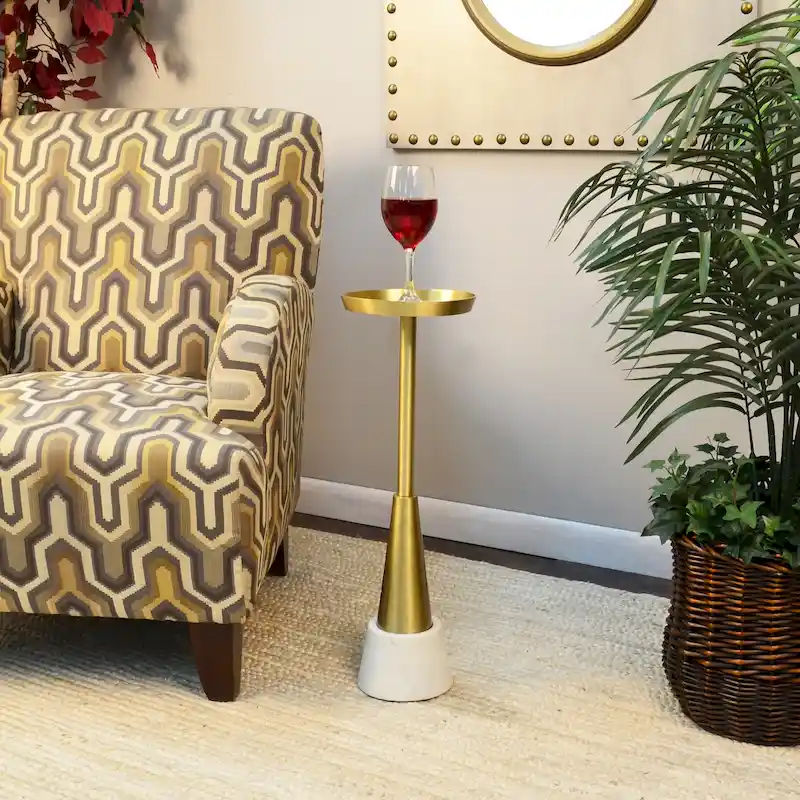 Carolina Living Barclay Small Drink Table - Gold