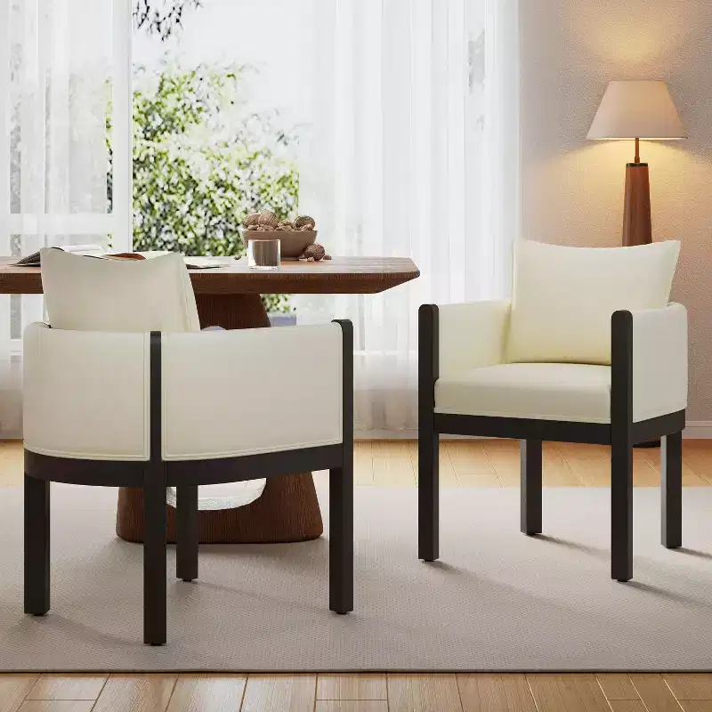 Christopher Knight Home Diana Modern Rubberwood Linen Upholstered Armchairs (Set of 2)