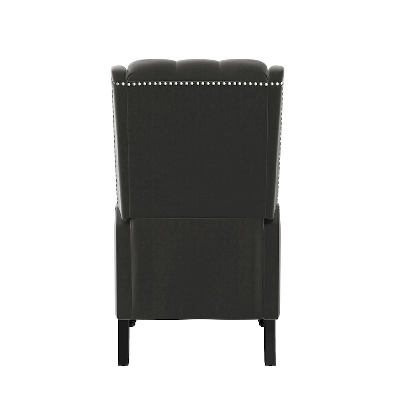 Gracewood Hollow Bea Velvet Wingback Push Back Recliner Chair