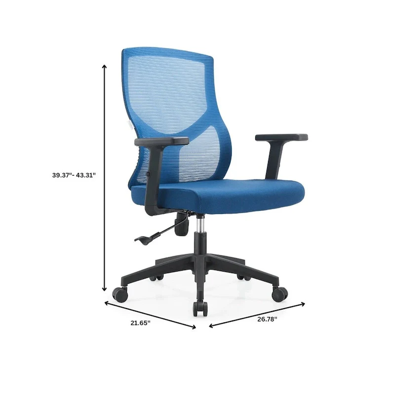 Glen Mid-Back Office Chair with Adjustable Height, Swivel and Tilt by LeisureMod