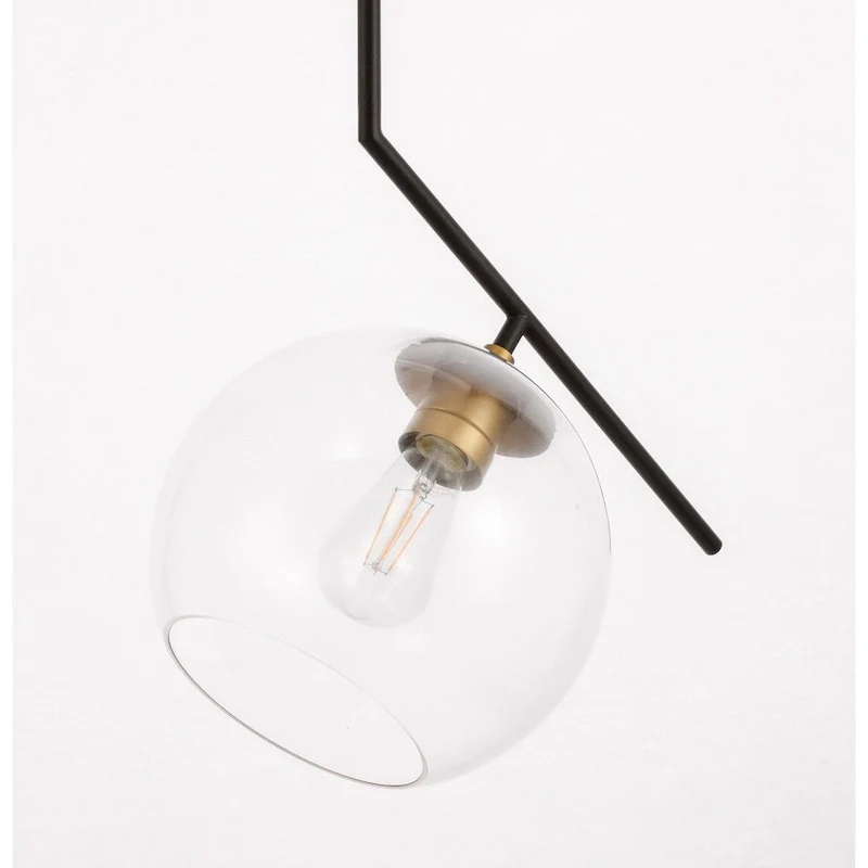 Bastina 10-Inch 1-DownLight Clear Glass Pendant