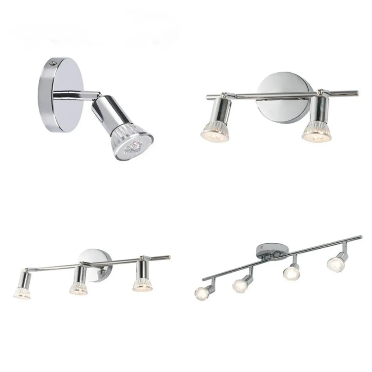 Adjustable Modern Chrome Semi Flush Mount Ceiling Track Light