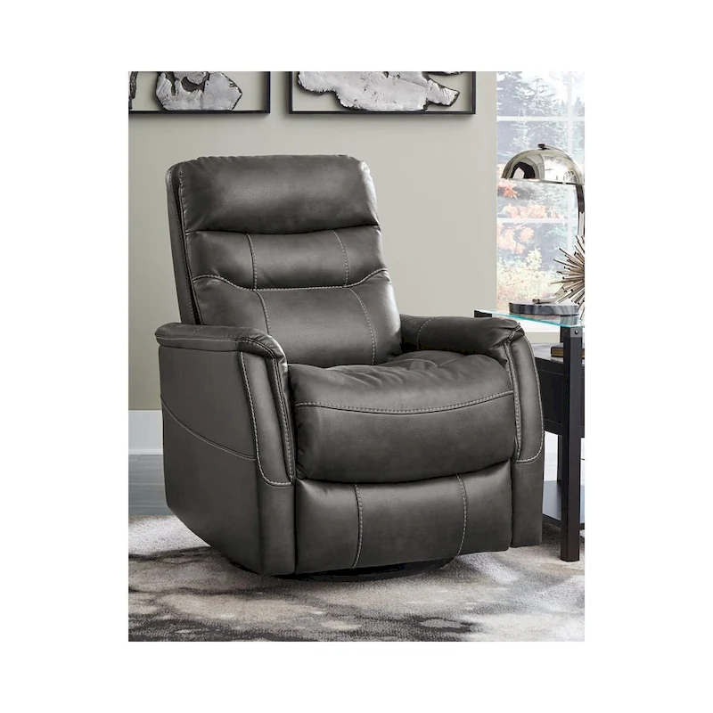 Riptyme Contemporary Swivel Glider Recliner Quarry