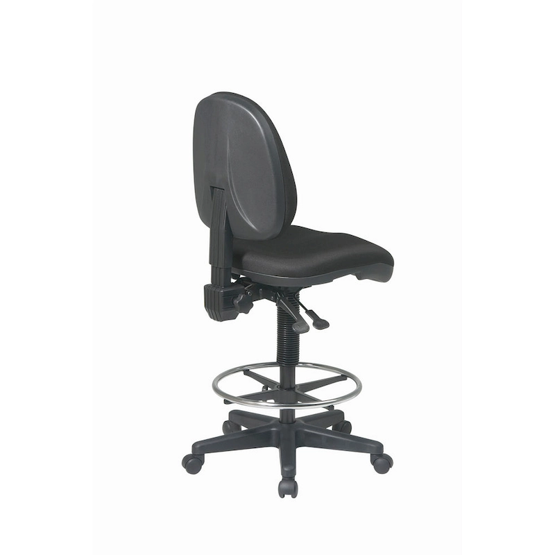 Ergonomic Drafting Chair with Dual Wheel Carpet Casters