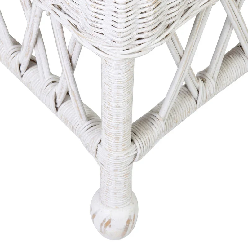 Natural Woven Rattan Dining Chair with Cushion