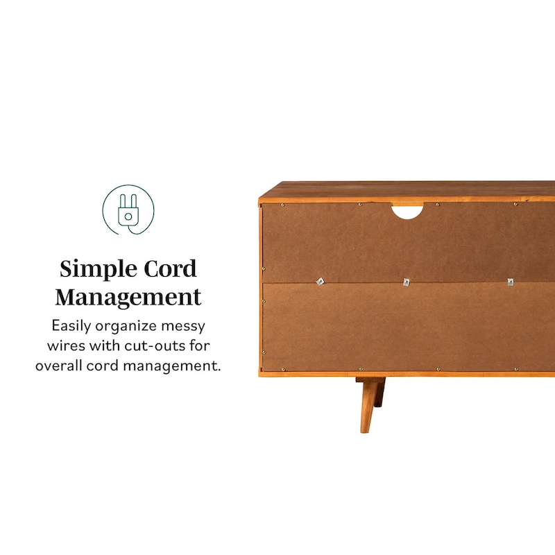 Middlebrook Alby 58-inch Mid-Century Solid Wood TV Stand