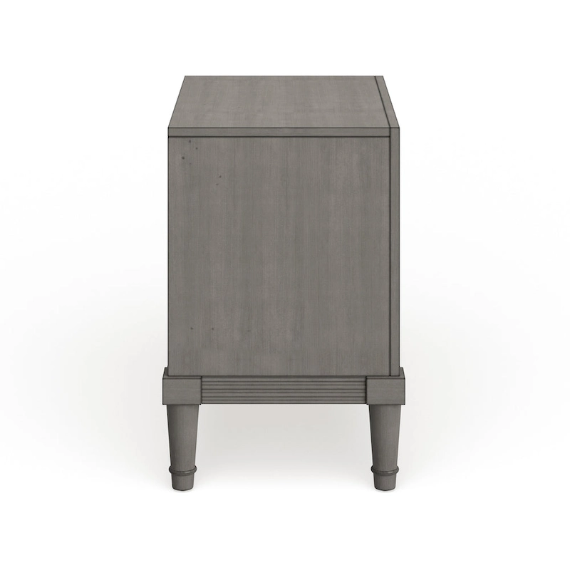 Hax Transitional Grey 2-Drawer Solid Wood Nightstand by Furniture of America