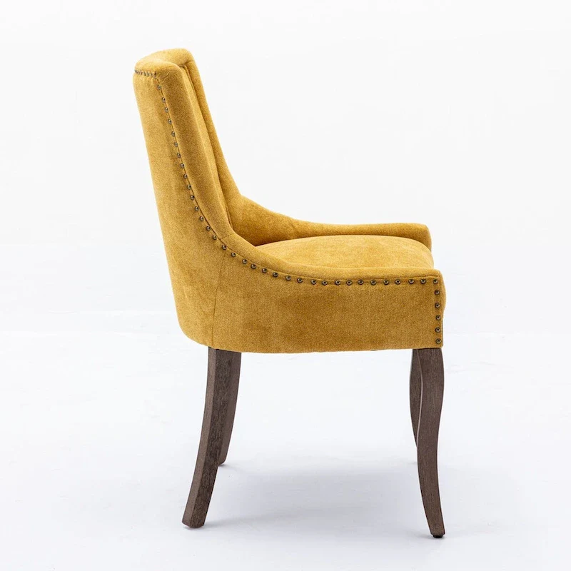 Set of 2 Ultra Side Dining Chairs with Wood Legs