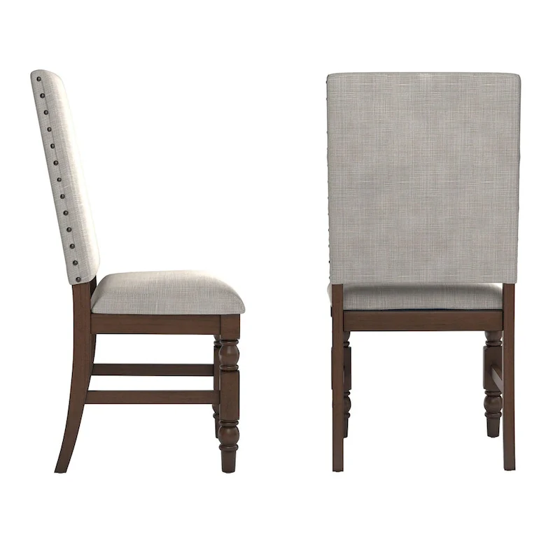 Lubeck Nailhead Upholstered Dining Chairs (Set of 2)