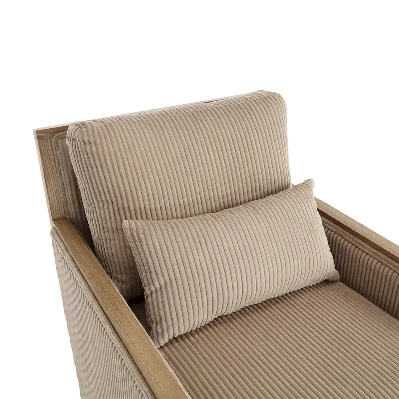 Camel 26.77 Swivel Barrel Chair with Hardwood Frame